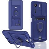 Marsilyan™- Xiaomi Redmi 13C Kılıf Zuma Kartvizitli Yüzüklü Silikon - Lacivert