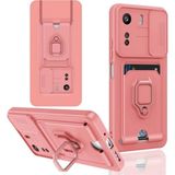 Marsilyan™- Xiaomi Redmi 13C Kılıf Zuma Kartvizitli Yüzüklü Silikon - Pembe