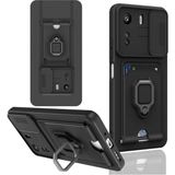 Marsilyan™- Xiaomi Redmi 13C Kılıf Zuma Kartvizitli Yüzüklü Silikon - Siyah