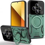 Marsilyan™- Xiaomi Redmi 14C Kılıf Joy Lens Standlı Kapak - Koyu Yeşil