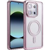 Marsilyan Xiaomi Redmi 15C 4g Joke Simli Magneticsafe Kılıf - Pembe - Renkli