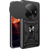 Marsilyan™- Xiaomi Redmi A3 4g Kılıf Pars Lens Yüzüklü Silikon - Siyah