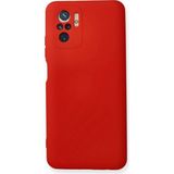 Marsilyan™- Xiaomi Redmi Note 10 Kılıf Nano Içi Kadife Silikon - Kırmızı