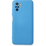 Marsilyan™- Xiaomi Redmi Note 10 Kılıf Nano Içi Kadife Silikon - Mavi