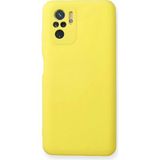 Marsilyan™- Xiaomi Redmi Note 10 Kılıf Nano Içi Kadife Silikon - Sarı