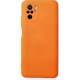 Marsilyan™- Xiaomi Redmi Note 10 Kılıf Nano Içi Kadife Silikon - Turuncu