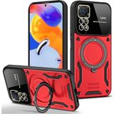 Marsilyan™- Xiaomi Redmi Note 11 Pro Kılıf Joy Lens Standlı Kapak - Kırmızı