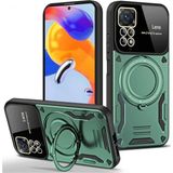 Marsilyan™- Xiaomi Redmi Note 11 Pro Kılıf Joy Lens Standlı Kapak - Koyu Yeşil