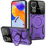 Marsilyan™- Xiaomi Redmi Note 12 Pro 4g Kılıf Joy Lens Standlı Kapak - Mor