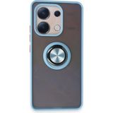 Marsilyan™- Xiaomi Redmi Note 13 4g Kılıf Montreal Yüzüklü Silikon Kapak - Buz Mavi - Buz Mavisi