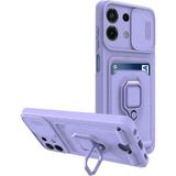 Marsilyan™- Xiaomi Redmi Note 13 4g Kılıf Zuma Kartvizitli Yüzüklü Silikon - Lila