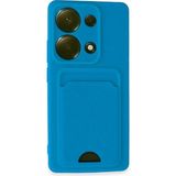 Marsilyan™- Xiaomi Redmi Note 13 Pro 4g Kılıf Kelvin Kartvizitli Silikon - Mavi