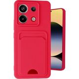 Marsilyan™- Xiaomi Redmi Note 13 Pro 5g Kılıf Kelvin Kartvizitli Silikon - Kırmızı