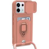Marsilyan™- Xiaomi Redmi Note 13 Pro 5g Kılıf Zuma Kartvizitli Yüzüklü Silikon - Pembe