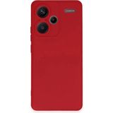 Marsilyan™- Xiaomi Redmi Note 13 Pro Plus Kılıf Nano Içi Kadife Silikon - Kırmızı