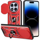 Marsilyan™- Xiaomi Redmi Note 14 Pro Plus Kılıf Pars Lens Yüzüklü Silikon - Kırmızı