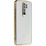 Marsilyan™- Xiaomi Redmi Note 8 Pro Kılıf Razer Lensli Silikon - Gold