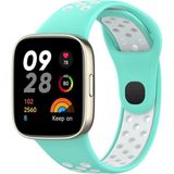 Marsilyan™- Xiaomi Redmi Watch 3 Spor Delikli Kordon (Saat Değildir) - Turkuaz-Beyaz - Renkli - 1