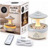 Marsilyan™- Yağmur Bulutu Kumandalı Renkli Ledli Işık Hava Nemlendirici Buhar Makine - Koku Giderici KRD-8779 BX40 - standart