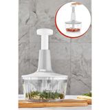 Marsilyan Yakut Üstten Basmalı El Rondo Blender Çelik Bıcaklı Beyaz - Ahşap - Beyaz