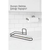 Marsilyan Yapışkanlı Kağıt Havluluk – Siyah Metal, 25 x 7 cm - Renkli - standart