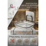 Marsilyan Yapışkanlı Sabunluk – Su Giderli, Katı Sabun Kutusu, 13 x 9 cm 723054 - Renkli - standart