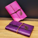 Marsilyan Yaprak Desenli Çizgisiz Deri Defter - Renkli - 1