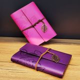 MARSİLYAN- Yaprak Desenli Çizgisiz Deri Defter