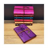 Marsilyan Yaprak Desenli Deri Defter - Renkli - 1