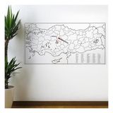 Marsilyan Yazılabilir Türkiye Haritası Manyetik Duvar Stickerı 110 x 56 cm - Renkli