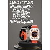 Marsilyan Yeni Model Akıllı Saat Ultra Smaart Watch Gümüş Kasa 45MM Titreşim - 1 - Renkli