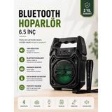 Marsilyan- Yeni Nesil 6.5 Inç Bluetooth Hoparlör Mikrofonlu Taşınabilir Ses Sistemi