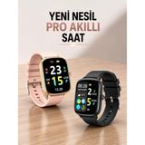 Marsilyan Yeni Nesil Akıllı Saat Arama Bildirimleri, Uyku & Kalp Atış Takibi - 01P-Pembe