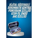 Marsilyan Yeni Nesil Bluetooth Kulaklık Uzun Pil Ömrü El Fenerli Dijital Şarj Göstergeli - 1