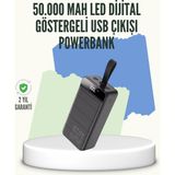 Marsilyan Yüksek Kapasiteli 50.000 Mah Powerbank – Type-C, Lightning ve Micro USB Uyumlu, Çoklu Cihaz Şar - Renkli