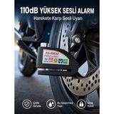 Marsilyan Yüksek Sesli 110DB Çelik Disk Kilidi Su Geçirmez Yeni Nesil - Renkli - standart