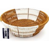 Marsilyan™- Yuvarlak Hasır K.rengi - Beyaz Ekmek Sepeti 25CM BX40 - Renkli - standart