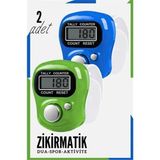Marsilyan Zikirmatik Dijital Parmak Sayacı Sıfırlanabilir 5 Haneli LCD Ekran 2 Adet - Renkli - standart