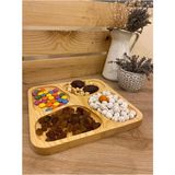 M'art Home Gurme 4 Bölmesli Çerezkik ve Sunum Tabağı 21X21 - 21 cm