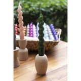 M'art Home Spiral Yeşil Şamdan Mum - 1 Adet