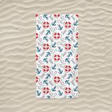Marte Home Marin - Baskılı Plaj Havlusu - 75 x 150 cm - Kırmızı
