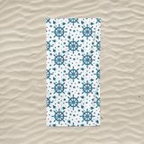 Marte Home Marin Dümen - Baskılı Plaj Havlusu - 75 x 150 cm - Marin Mavi