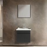 Martha Life Arya 65 cm Siyah %100 Mdf Lavabolu Banyo Dolabı, Aynalı Üst Dolap