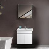 Martha Life Venna 2'li Banyo Dolabı Seti 65 cm - %100 MDF, Lavabolu Alt Dolap ve Aynalı Üst Dolap - Beyaz
