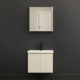 Martha Life Verona 2'li Banyo Dolabı Seti 65 cm - %100 Mdf Lavabolu Alt Dolap ve Aynalı Üst Dolap - Beyaz