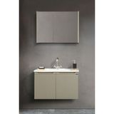Martha Life Verona 2'li Banyo Dolabı Seti 80 cm - Bej, %100 Mdf Lavabolu Alt Dolap ve Aynalı Üst Dolap