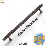 Martin Eskitme Antik Sarı Metal Kulp 224 mm Mobilya Çekmece Mutfak Dolabı Dolap Modern Kapak Kulplar