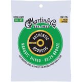 Martin MA170S Akustik Gitar Teli 10-47 Marquis Silked 80.20 Bronze Authentic Extra Light