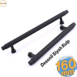 Martin Siyah Metal Kulp 160 Mm Mobilya Çekmece Mutfak Dolabı Dolap Modern Kapak Kulpları Grip Desen