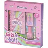 Martinelia Super Girl Kız Çocuk Not Defteri ve Güzellik Seti - PEMBE